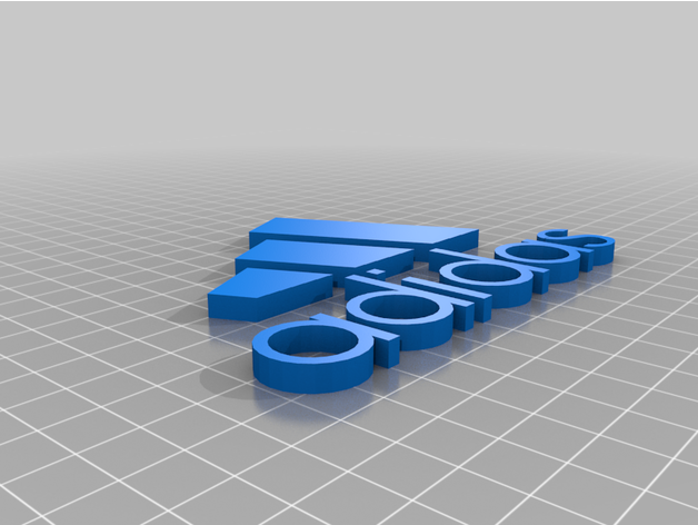 adidas logo logotype 3D print model - Mito3D