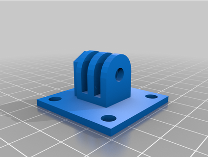gopro 3-prong actobotics square mount tpingel 3d print model - Mito3D