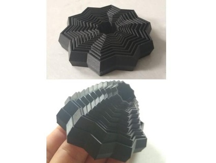 penta étoile agiter jouet écrous hexagonaux 3d print model - Mito3D