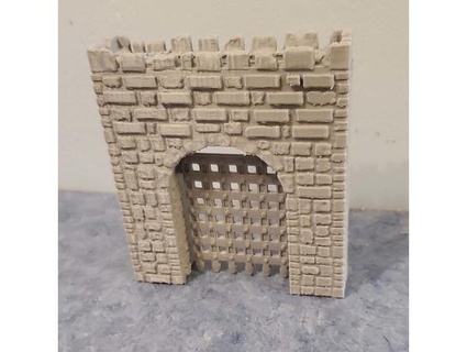 medieval stone gate standardofur 3d print model - Mito3D