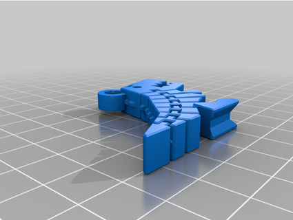 small flexy rex keychain raquelmc 3d print model - Mito3D