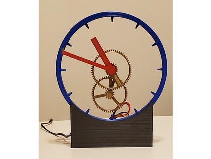 remix dedicated base hollow clock flying hands 3d print model - Mito3D