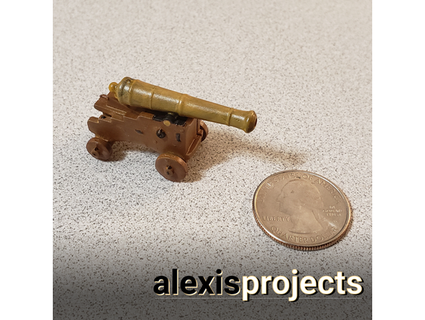 6 pounder british naval cannon 25mm akexis 3d print model - Mito3D