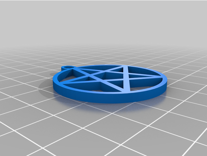 4cm pentagramma orecchino libertà 3d print model - Mito3D
