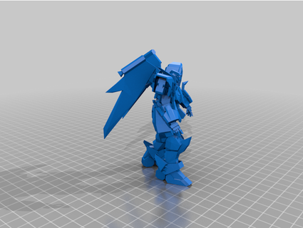 mobile suit gundam double x collection low poly esmfg 3d print model - Mito3D