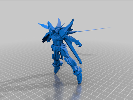 mobile suit gundam seed collection low poly esmfg 3d print model - Mito3D