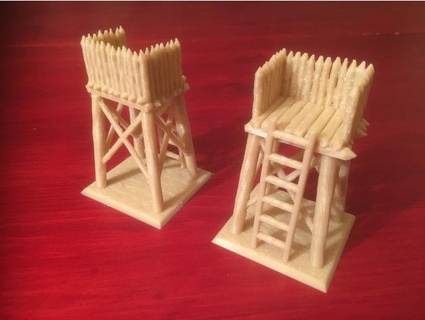gözetleme kulesi fantezi viking parmaklıklar Çift 3d print model - Mito3D