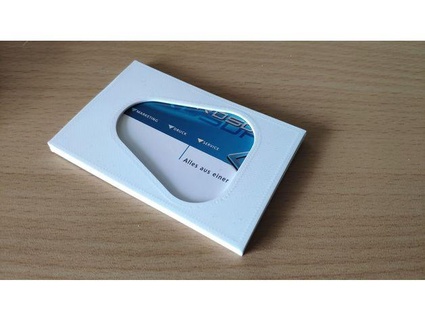 businesscard case slim 62x92mm - visitenkartenbox 10 cards size 55 x 85 mm girosoft 3d print model - Mito3D