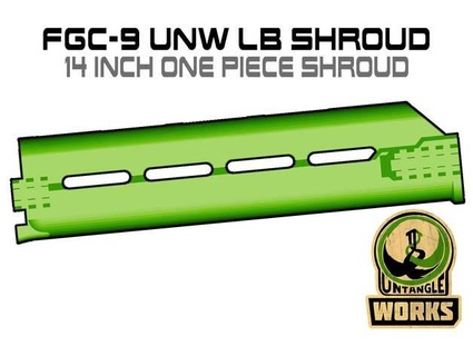 fgc-9 unw 14inch long barrel 2021 shroud set untangle 3d print model - Mito3D