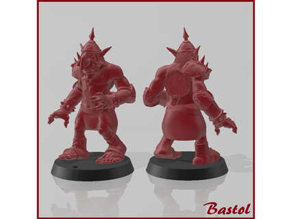 blood bowl troll 4 bastol 3d print model - Mito3D
