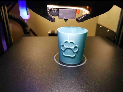 paw cup - pet feeding measure nix xin  3d print model - Mito3D
