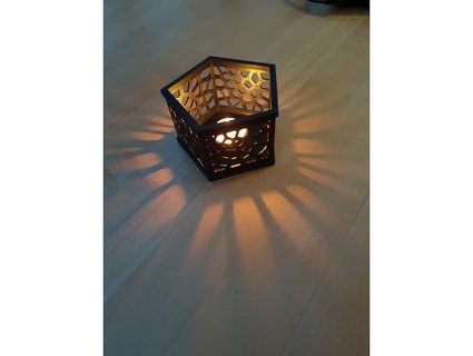tealight Voronoi einfach zu bastırmak charlemann 3d print model - Mito3D