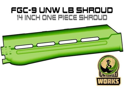 fgc-9 unw 14inch long barrel 2020 shroud set untangle 3d print model - Mito3D