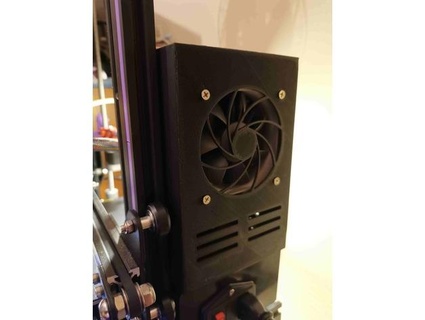 ender 3 pro Meanwell lrs 350 24v psu ventilateur couverture gaine 80mm Xin 3d print model - Mito3D