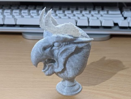 male griffin bust keythingiverse 3d print model - Mito3D