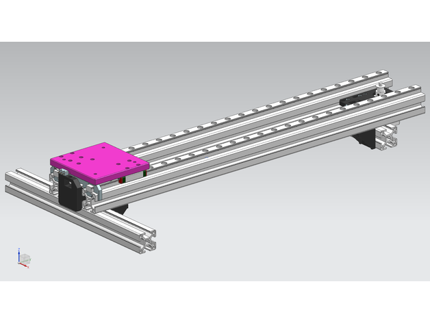 30x30 aluminium profil mgn12 linéaire rail gt2 6mm ceinture conduire étape cuire 3D print model - Mito3D