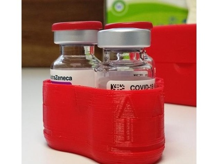 Impfstoff Box 3 Fläschchen Stereose 3d print model - Mito3D