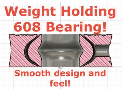 608 bearing holds high weights oil hole thesamco 3d print model - Mito3D