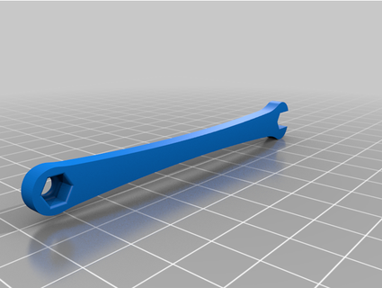 m3 55mm combination spanner wrench iges 3d print model - Mito3D