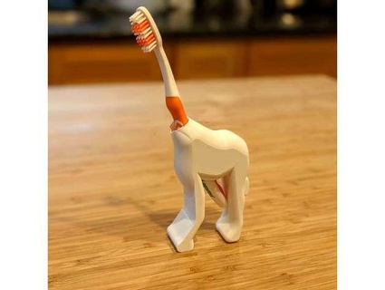 giraffe toothbrush stand abemckay 3d print model - Mito3D