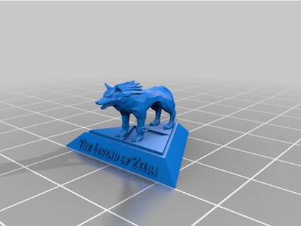 legend zelda wolf link triforce baseplate lukewww 3d print model - Mito3D