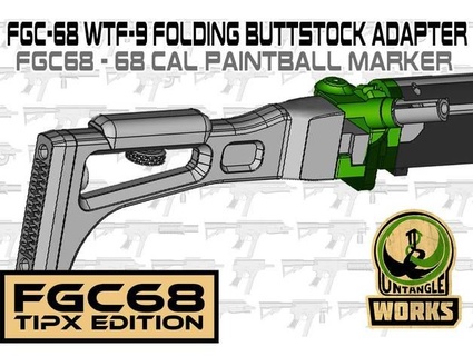 fgc-68 wtf-9 folding buttstock adapter untangle 3d print model - Mito3D
