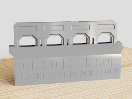 4x1 Boden Block Hersteller 3d print model - Mito3D