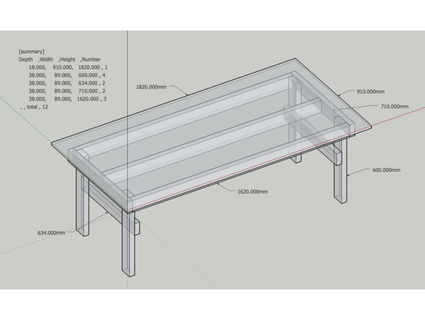 Table travail imaicom 3d print model - Mito3D