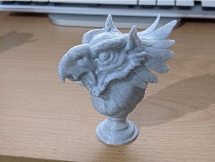 female griffin bust keythingiverse 3d print model - Mito3D