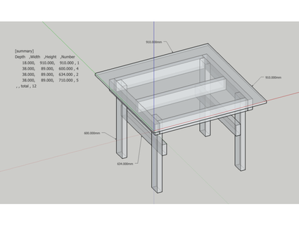 Table travail 2 imaicom 3d print model - Mito3D