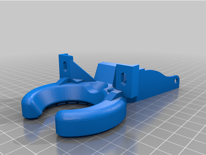anycubic i3 mega 5015 duct fan cooler ultrabase rotated fan igrche  3d print model - Mito3D
