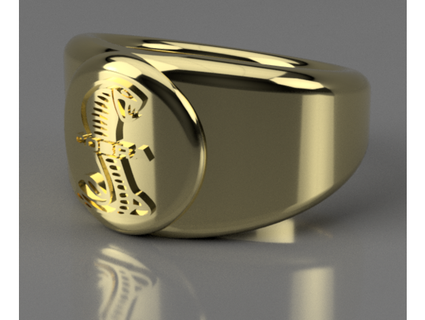 shelby cobra logo ring jabot designs 3d print model - Mito3D