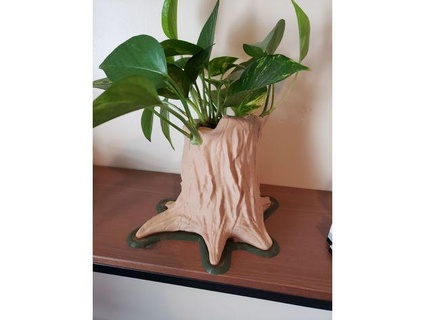 tree stump planter base aaron95 3d print model - Mito3D