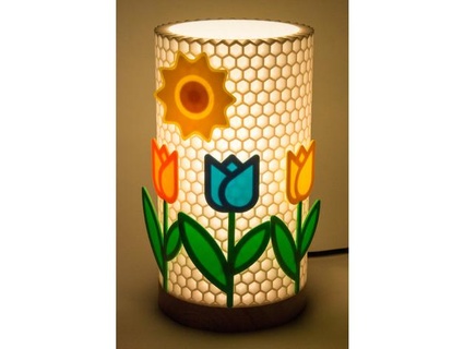 spring honeycomb lamp add-ons bemko 3d print model - Mito3D