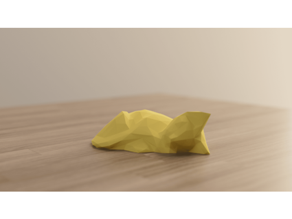 wooden low poly cat shyne772 3d print model - Mito3D