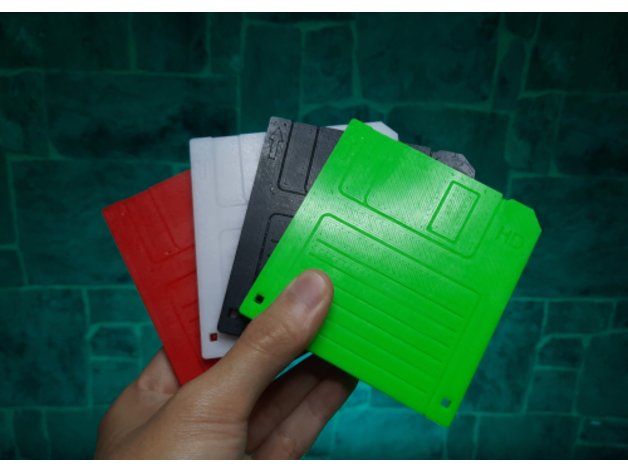 floppy disk micro sd card holder dehapro 3D print model - Mito3D