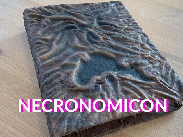 necronomicon book cover v0g3l 3D print model - Mito3D