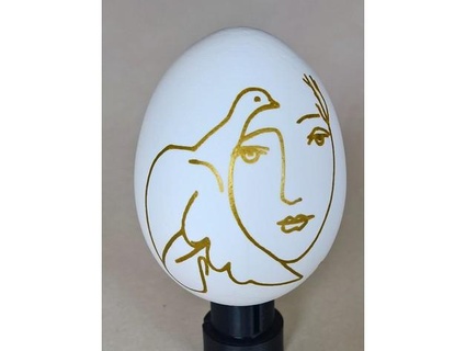 Eggbot picasso mulher pomba fautzmakes 3d print model - Mito3D