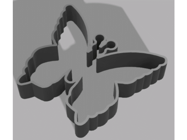 butterfly cookie cutter hergaster 3D print model - Mito3D