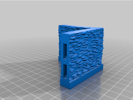 modelado externo paredes masmorra azulejos openlock mitrallia 3d print model - Mito3D