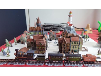 steam train & tracks gartholameau 3d print model - Mito3D