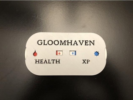 gloomhaven hp xp dial - health experience tracker amandacmuller 3d print model - Mito3D
