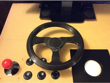 run style steering wheel arcade spinner mud2005 3d print model - Mito3D