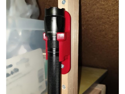ultrafire 2xaa led flashlight holder vertical bounc3d 3d print model - Mito3D