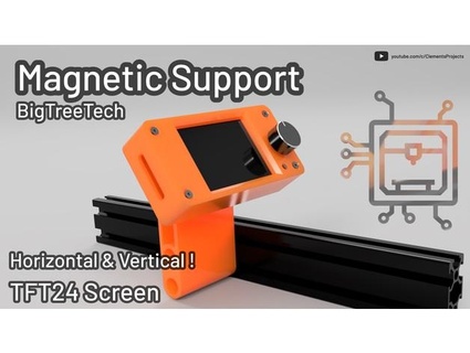 magnético pantalla apoyo tft24 caso funda bigtreetech technoo10201 3d print model - Mito3D