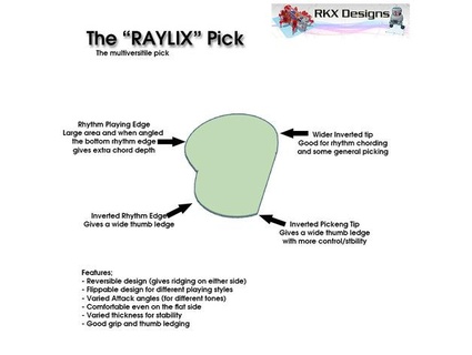 raylix guitar pick rkxone 3d print model - Mito3D