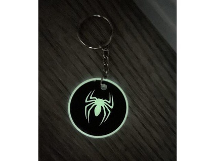 spiderman logo keychain alendriel 3d print model - Mito3D