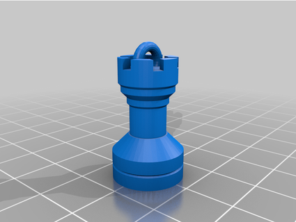 chess tower keychain osx 3d print model - Mito3D