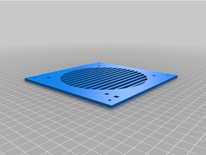 printed solid cr10 enclosure fan adapter plate mediamanga 3d print model - Mito3D