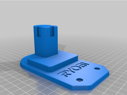 Ryobi Werkzeug Halter Unterstützung Logo andryb 3d print model - Mito3D